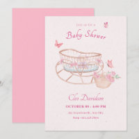 Pink soft floral baby bed baby shower