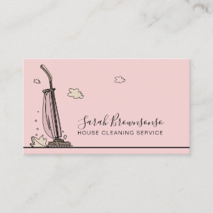 Pink Soft Move In Cleaning Business Card