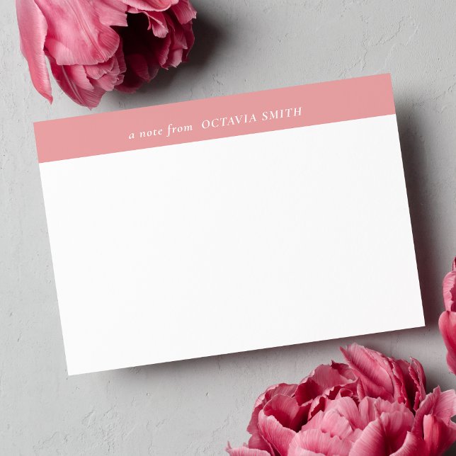 PINK SOFT PERSONALIZED FAMILY NAME MONOGRAM CARD (Creator Uploaded)