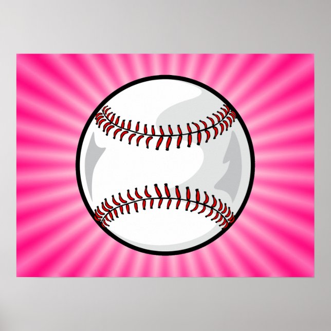 Pink Softball Poster (Front)