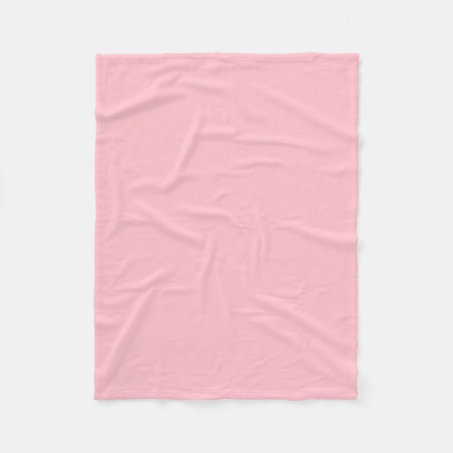 Pink Solid Colour Fleece Blanket (Front)