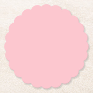 Pink Solid Colour Paper Coaster
