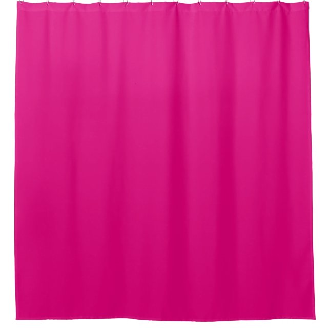 Pink Solid Colour Personalised Custom Shower Curtain (Front)