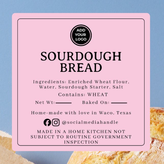 Pink Sourdough Ingredient Cottage Law Sticker (Creator Uploaded)