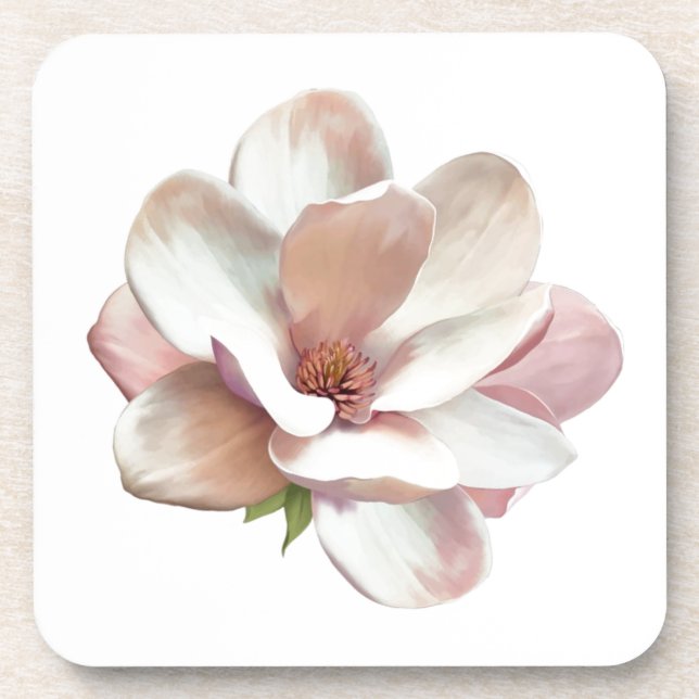 Pink Southern magnolia Coaster (Front)