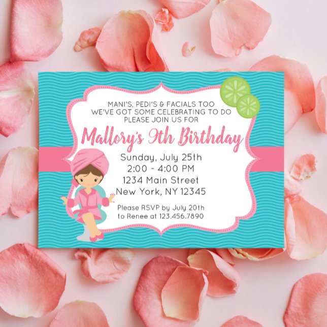 Pink Spa Birthday Invitation (Creator Uploaded)