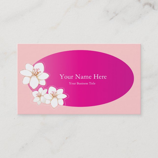Pink Spa Business Card Templates (Front)