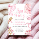 Pink Spa Party Girl 8th Birthday Invitation<br><div class="desc">Pink Spa Party Girl 8th Birthday Invitation</div>