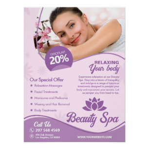 Pink Spa, Wellness Centre, Beauty Salon Glossy Poster