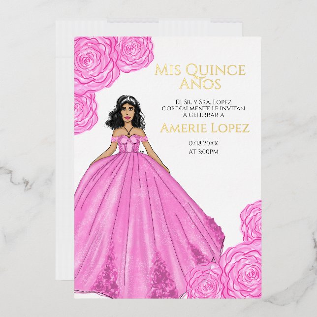 Pink Spanish Quinceanera  (Envelope)