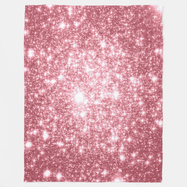Pink Sparkle Fleece Blanket (Front)