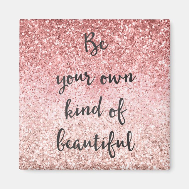 Pink Sparkle Girly Glitzy Glam Glitter Beautiful Magnet (Front)