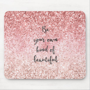 Pink Sparkle Girly Glitzy Glam Glitter Beautiful Mouse Pad