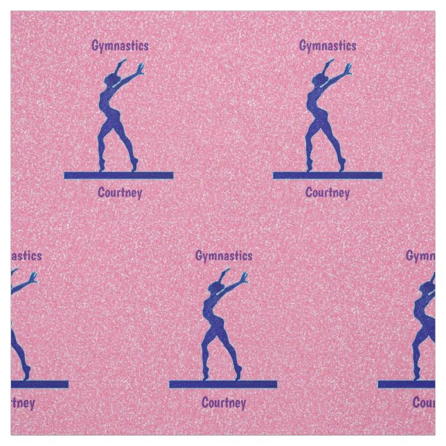 Pink Sparkle Gymnastics Beam Fabric (Swatch)
