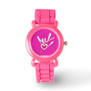 Pink Sparkle ILY Watch