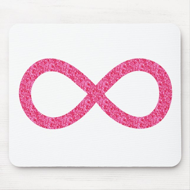 Pink sparkle infinity mouse pad (Front)