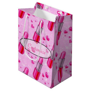 Pink Sparkle Lipstick Lover Gift Bag