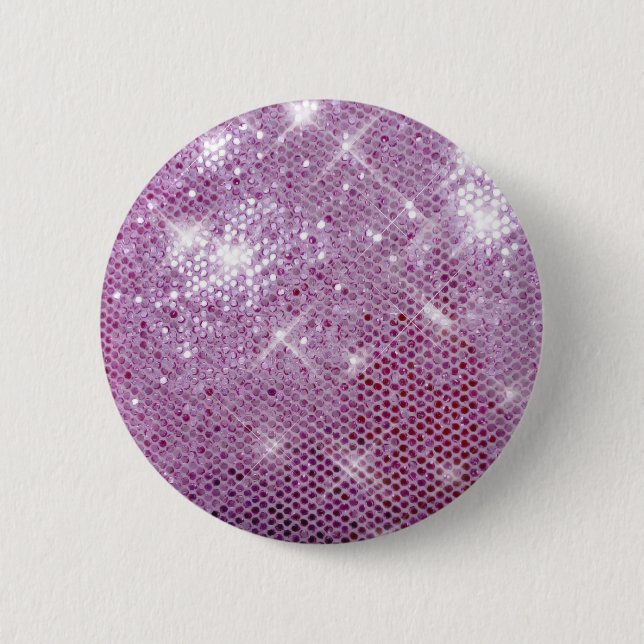 Pink Sparkle-Look 6 Cm Round Badge (Front)