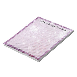 Pink Sparkle-Look Notepad