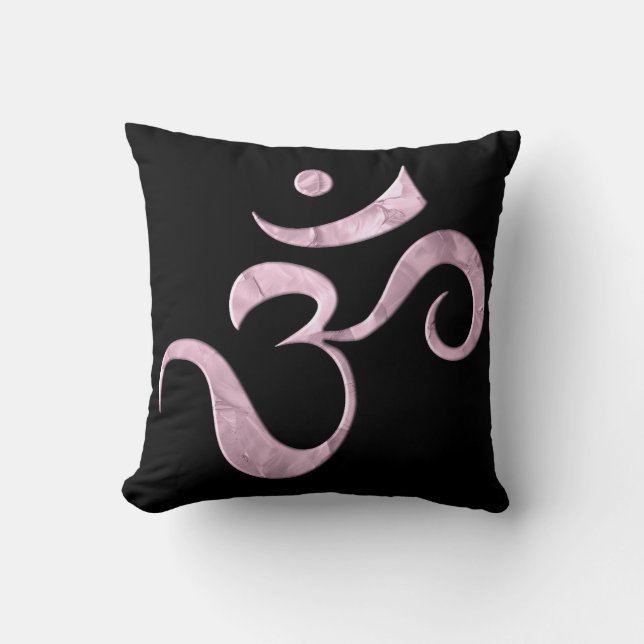 Pink Sparkle Om  Cushion (Front)