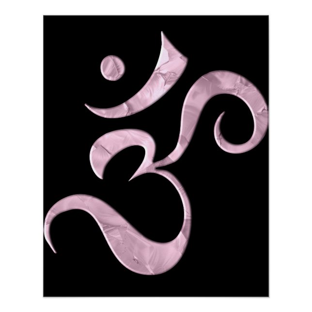 Pink Sparkle Om Poster (Front)