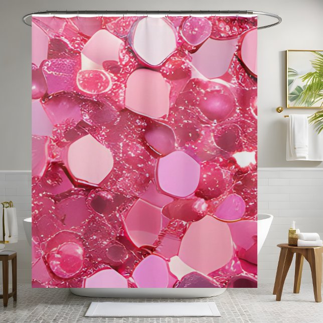 Pink Sparkle Sequin Shower Curtain (Creator Uploaded)