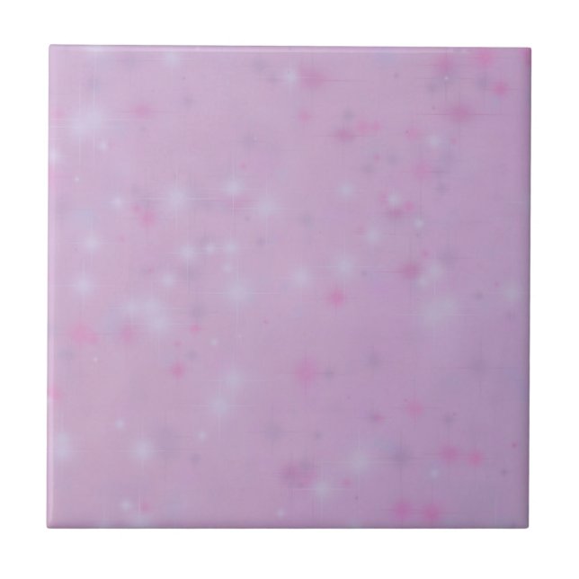 Pink Sparkle Small Ceramic Tile  (Front)