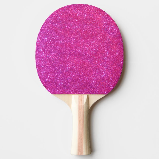Pink Sparkle Sparkly Glitter Girl Ping Pong Paddle (Front)