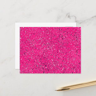 Pink Sparkles Terrazzo Print Postcard