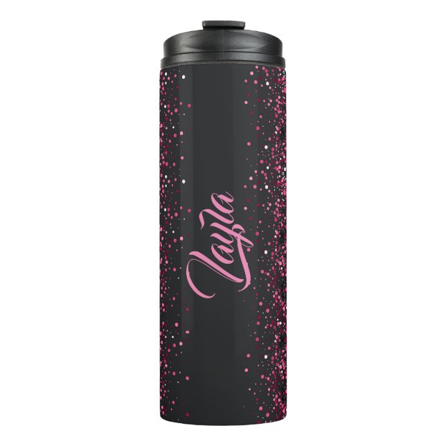 Pink Sparkles Thermal Tumbler (Front)