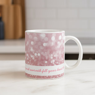 Pink Sparkling Bokeh Warmth Motif Coffee Mug