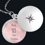 Pink sparkly 35th Birthday Locket Necklace<br><div class="desc">Beautiful pink sparkly 35th Birthday design Locket Necklace.</div>