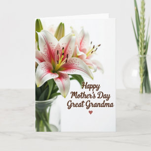Pink Speckled Bloom Mothers Card