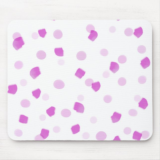 Pink Speckles Mouse Pad (Front)