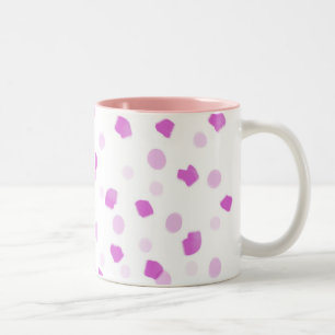 Pink Speckles Two-Tone Coffee Mug