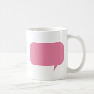 Pink speech bubble custom saying personalised gift coffee mug