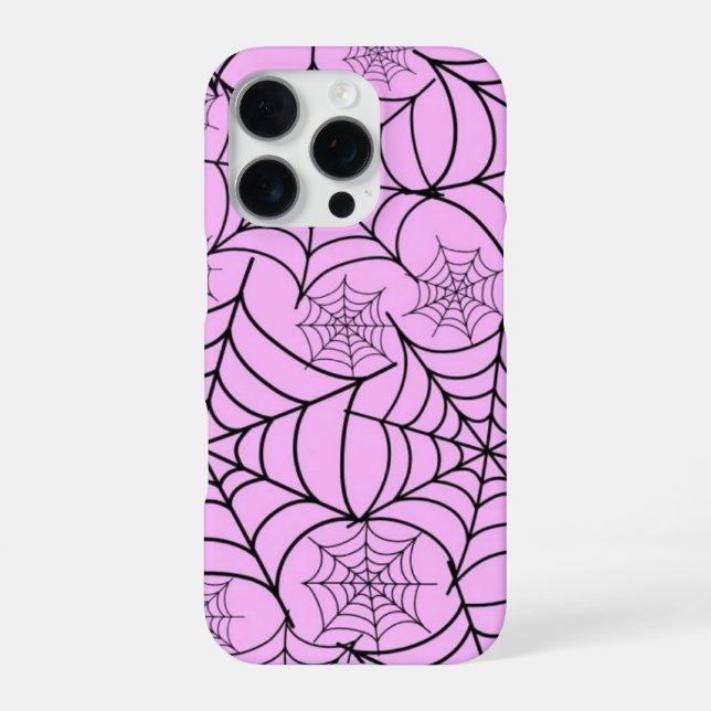 Pink Spider Web Halloween Phone Case (Back)