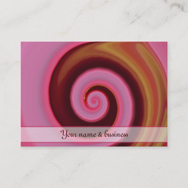 pink spin business card (Front)