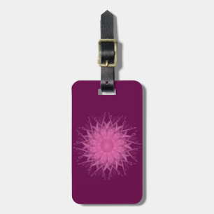 Pink Spinner Mandala Luggage Tag