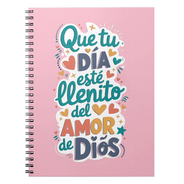 Pink spiral book cute message (Front)