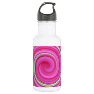 Pink spiral pattern 532 ml water bottle