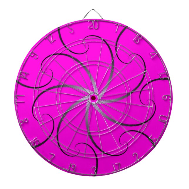 Pink Spiral Star Dartboard (Front)