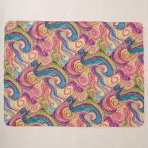 Pink Spirals Abstract