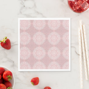 Pink spiritual Indian mandala pattern Napkin