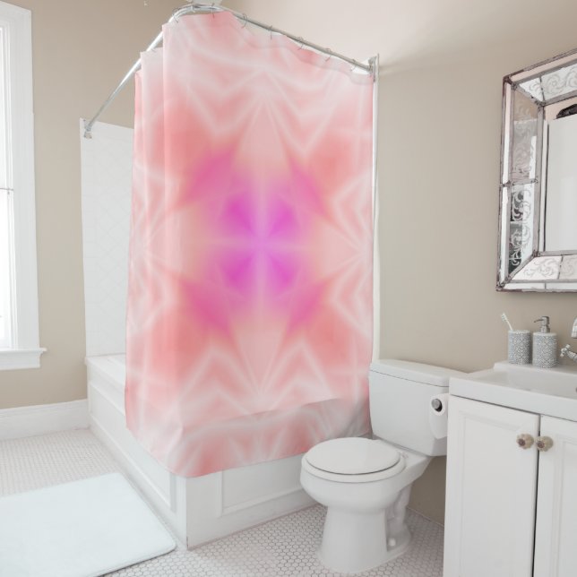 Pink Splash Shower Curtain (In Situ)