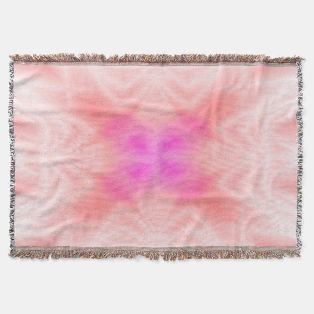 Pink Splash Throw Blanket (Front)