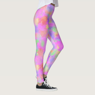 Pink Splatter Paint Artist Look Colourful Pastel Leggings