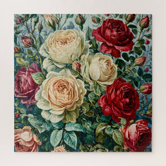 Pink splendour. Floral bouquet of roses. Jigsaw Puzzle (Vertical)