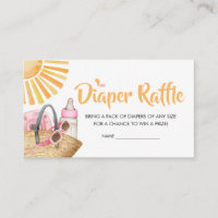 Pink Splish Splash Baby Shower Diaper Raffle