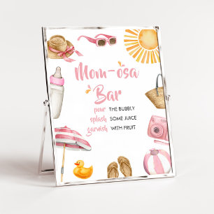 Pink Splish Splash Baby Shower Mum Osa Bar Poster